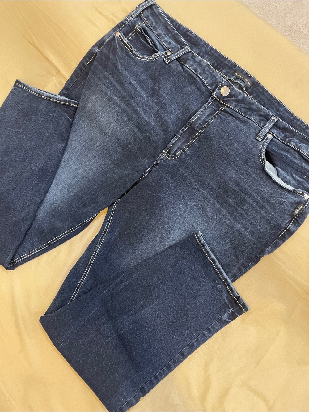 SILVER JEANS CO. Suki Straight Dark Wash Denim Jeans Women’s Sz 24